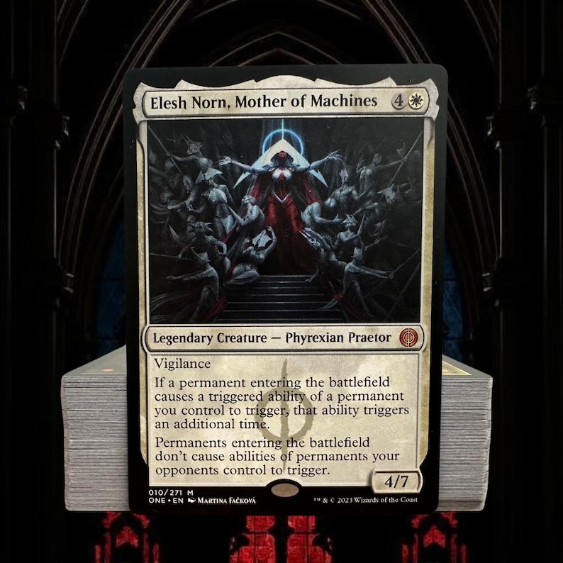 MTG Commander Deck EDH Deck Elesh Norn, Mother of Machines 100 Magic Cards Custom Deck Tokens Flicker Mono White image 1