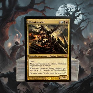 MTG Commander Deck EDH Deck Thraximundar 100 Magic Cards Custom Deck Sacrifice Grixis