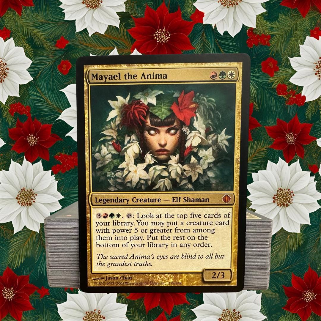 mtg mayael the anima commander deck MAYAEL-The-Anima - Board Game TCG Playmat - 23.6x13.8 inches Put the rest on the bottom of your library in any order. MTG Commander EDH Deck Mayael