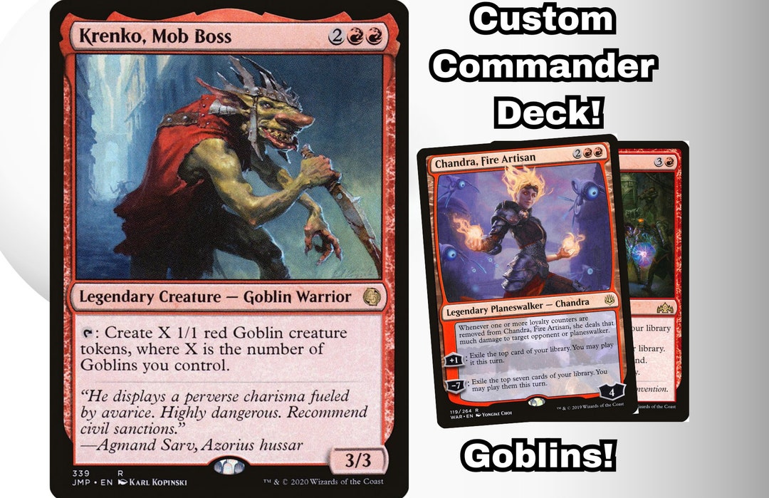 MTG Commander Goblin Deck EDH Deck Krenko, Mob Boss 100 Magic Cards
