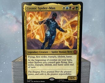 MTG Commander Deck EDH Deck Cosmic Spider-Man 100 Magic Cards Custom Deck Marvel's Spider-Man Spider deck Spiders 5 Color
