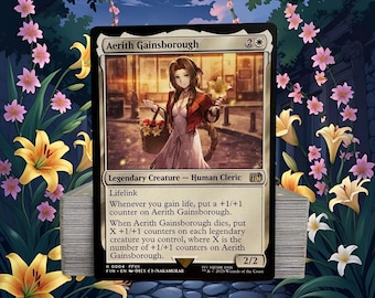 MTG Commander EDH Deck Aerith Gainsborough 100 Magic Cards Custom Deck Final Fantasy Life Gain Counters
