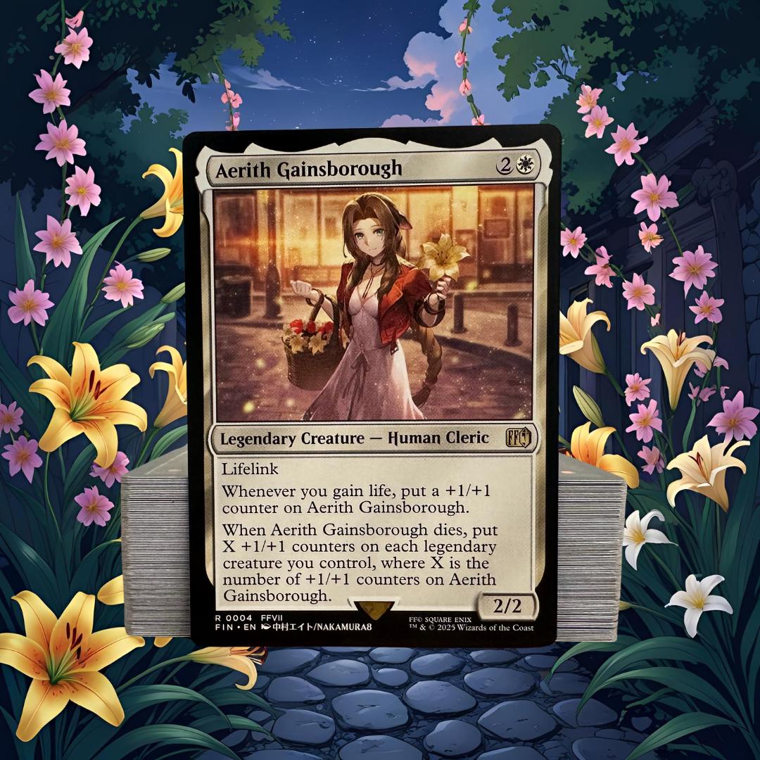 aerith gainsborough mtg commander deck MTG Commander EDH Deck Aerith Gainsborough 100 Magic Cards Custom Deck  Final Fantasy Life Gain Counters main image 1