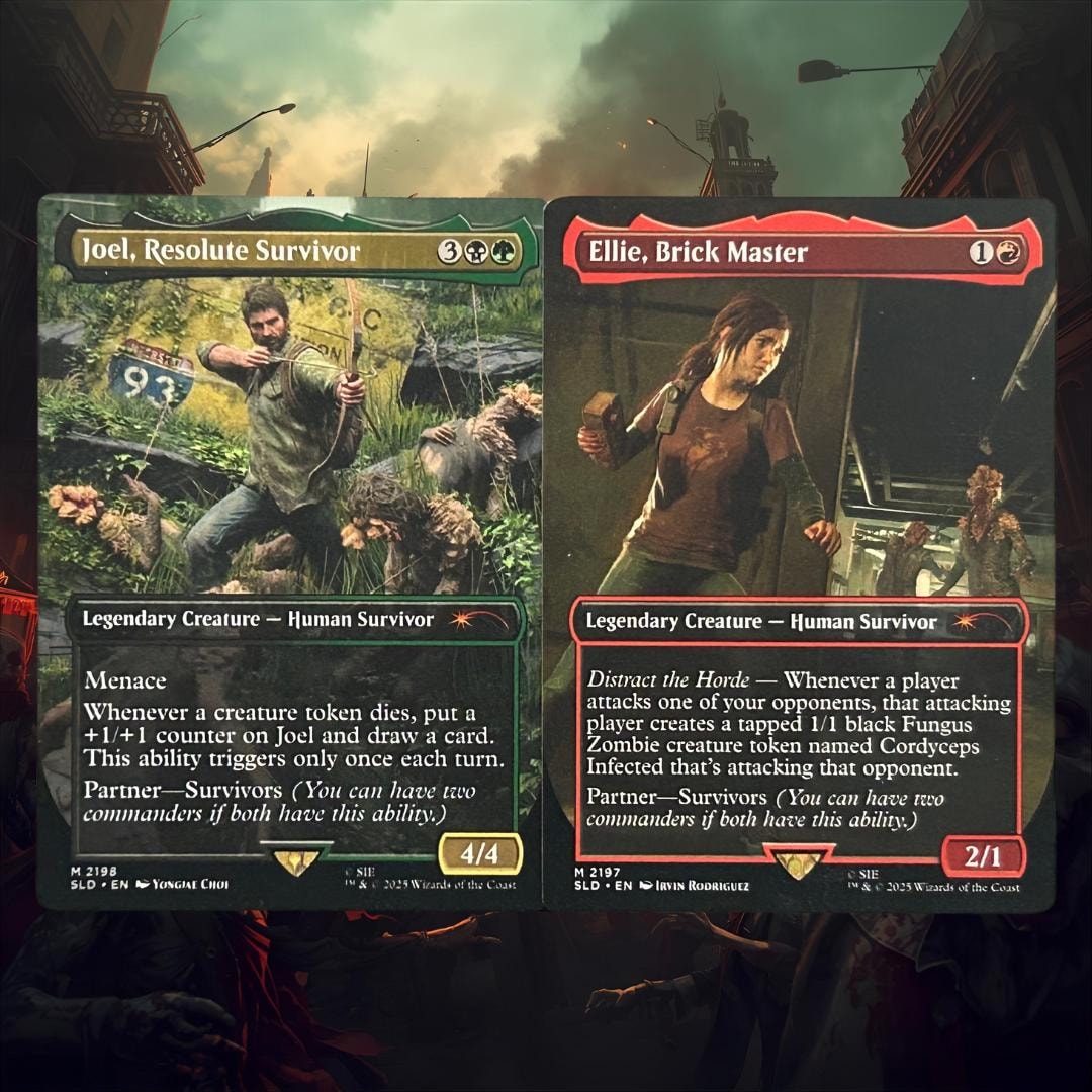 Joel, Resolute Survivor and Ellie, Brick Master Commander Deck EDH