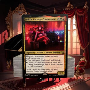 MTG Commander Deck EDH Deck Judith, Carnage Connoisseur 100 Magic Cards Custom Deck Damage Rakdos Murders at Karlov Manor
