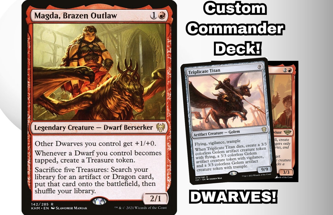 MTG Commander Deck EDH Deck Magda, Brazen Outlaw 100 Magic Cards Custom