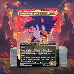 MTG Commander Deck EDH Deck Sonic the Hedgehog 100 Magic Cards Custom Deck Haste Flash Counters