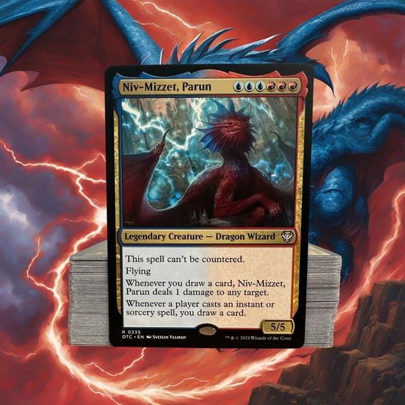 mtg niv mizzet commander deck MTG Commander Deck EDH Deck Niv-Mizzet, Visionary 100 Magic Cards Custom  Deck Izzet Burn Foundations main image 0