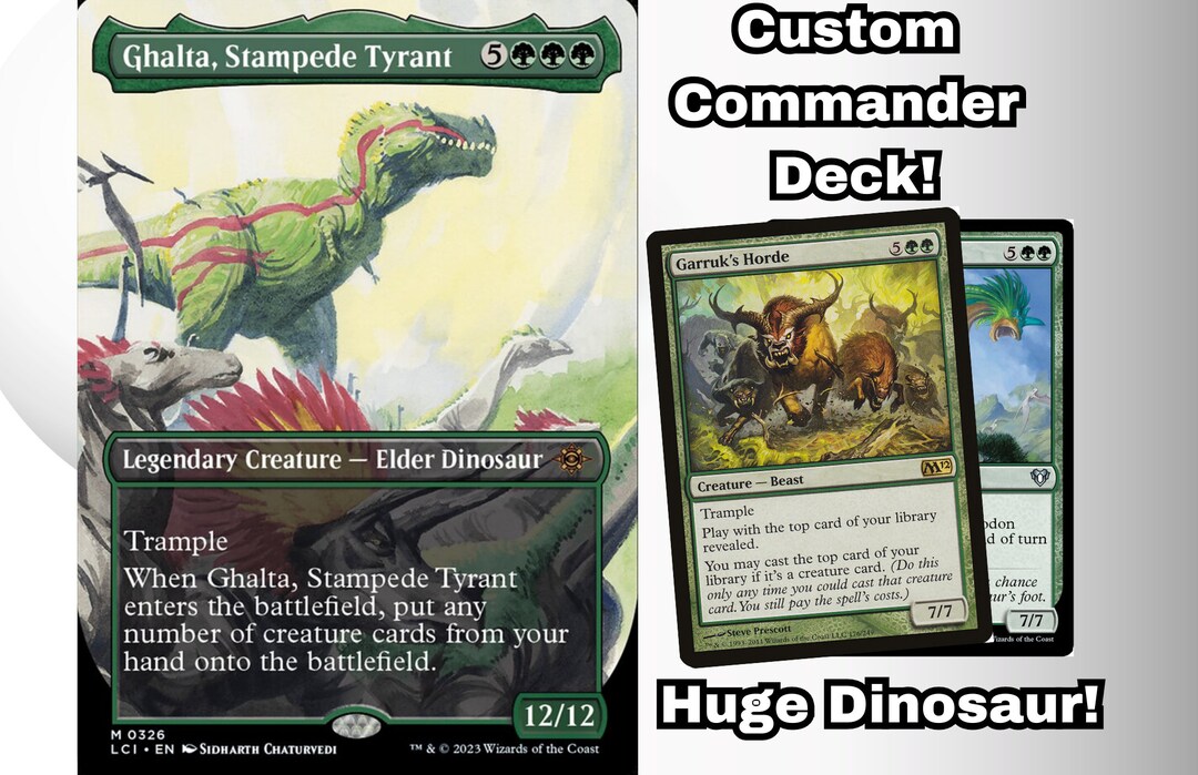 MTG Commander Deck EDH Deck Ghalta, Stampede Tyrant 100 Magic Cards Custom Deck Dinosaur