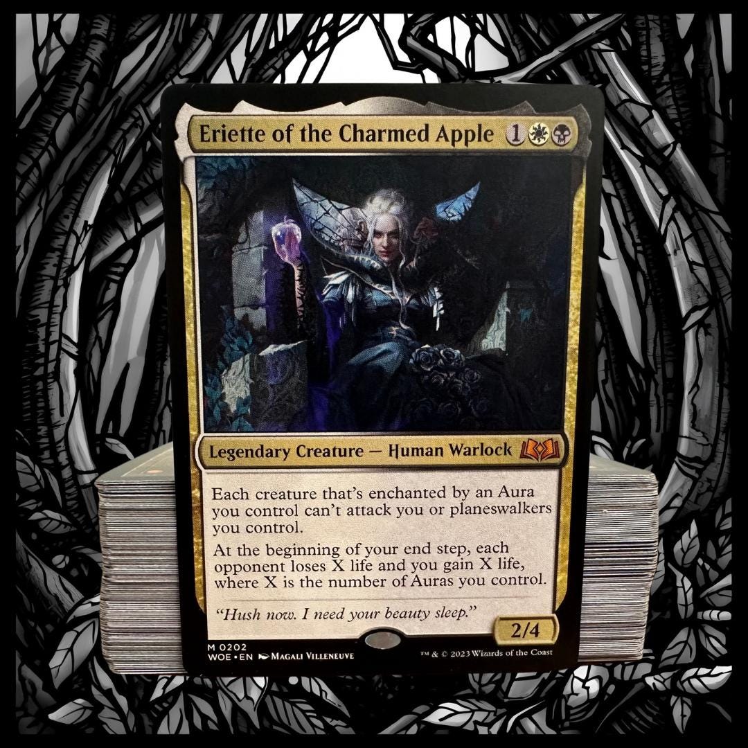 mtg eriette of the charmed apple commander deck MTG Commander Deck EDH Deck Eriette of the Charmed Apple 100 Magic Cards  Custom Deck Auras Enchantments Orzhov Wilds of Eldraine main image 0