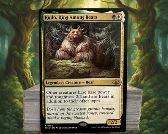 MTG Commander Deck EDH Deck Kudo, King Among Bears 100 Magic Cards Custom Deck Tokens Modern Horizons 3