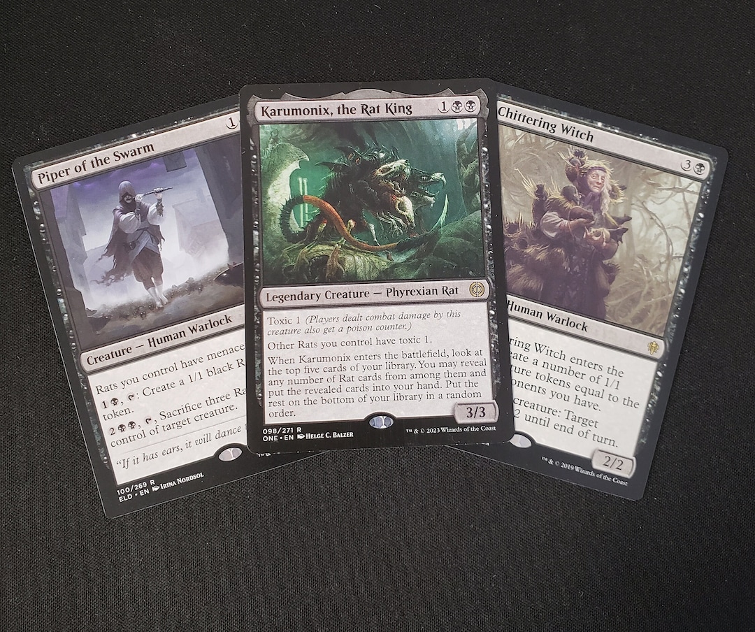 MTG Commander Rat Deck EDH Deck Karumonix, the Rat King 100 Magic Cards Custom Deck Rats Tribal