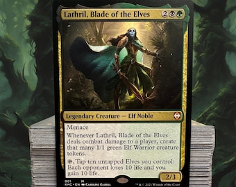 MTG Commander Deck EDH Deck Lathril, Blade of the Elves 100 Magic Cards Custom Deck Elves Elf Deck Golgari
