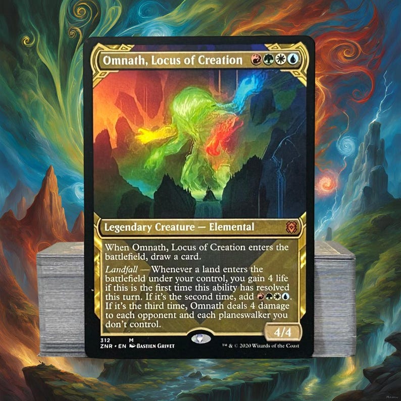 MTG Commander EDH Deck Omnath, Locus of Creation 100 Cards Custom Deck ...