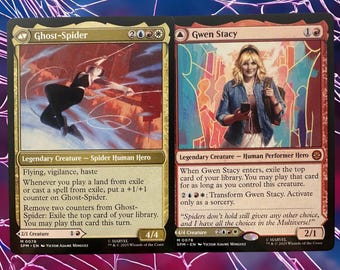 MTG Commander Deck EDH Deck Ghost-Spider Gwen Stacy 100 Magic Cards Custom Deck Marvel's Spider-Man Exile Counters Jeskai
