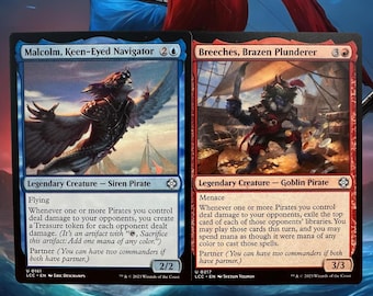 MTG Commander EDH Deck Breeches, Brazen Plunderer & Malcolm, Keen-Eyed Navigator 100 Cards Pirates Partners Izzet