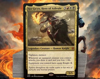 MTG Commander Deck EDH Deck Syr Gwyn, Hero of Ashvale 100 Magic Cards Custom Deck Knights Equipment