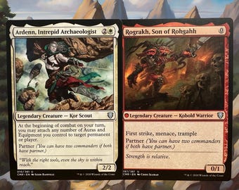 MTG Commander Deck EDH Deck Ardenn, Intrepid Archaeologist & Rograkh, Son of Rohgahh 100 Magic Cards Custom Deck Equipment