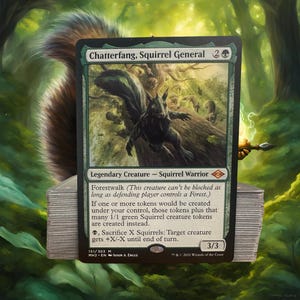 MTG Commander Deck EDH Deck Chatterfang, Squirrel General 100 Magic Cards Custom Deck Squirrels Tokens Green Black Golgari