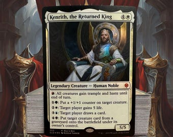 mtg kenrith commander deck Commander Series Playmat Holofoil Kenrith, the Returned King – Silver Goblin main image 1