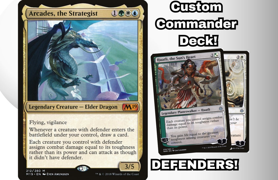 MTG Commander Deck EDH Deck Arcades, the Strategist 100 Magic Cards Custom Deck Defenders Walls