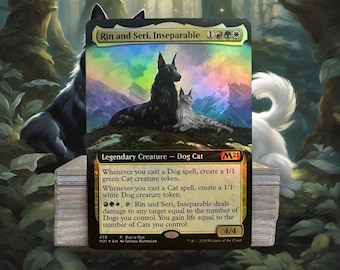 MTG Commander Deck EDH Deck Rin and Seri, Inseparable 100 Magic Cards Custom Deck Cats Dogs Kindred Changelings