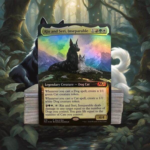 MTG Commander Deck EDH Deck Rin and Seri, Inseparable 100 Magic Cards Custom Deck Cats Dogs Kindred Changelings