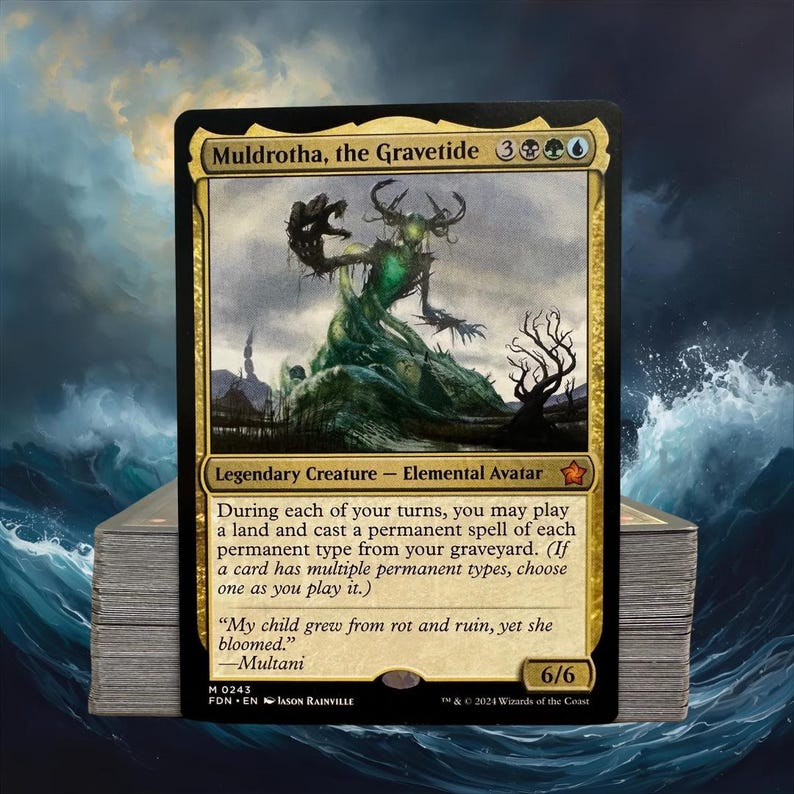 MTG Commander Deck EDH Deck Muldrotha, la Gravetide 100 Cartas Mágicas Mazo Personalizado Cementerio Sultai imagen 1