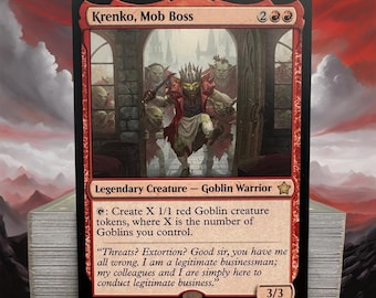 MTG Commander Goblin Deck EDH Deck Krenko, Mob Boss 100 Magic Cards Custom Deck Goblins Red