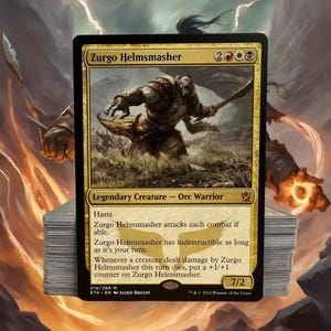 MTG Commander Deck EDH Deck Zurgo Helmsmasher 100 Magic Cards Custom Deck Voltron Equipment Mardu
