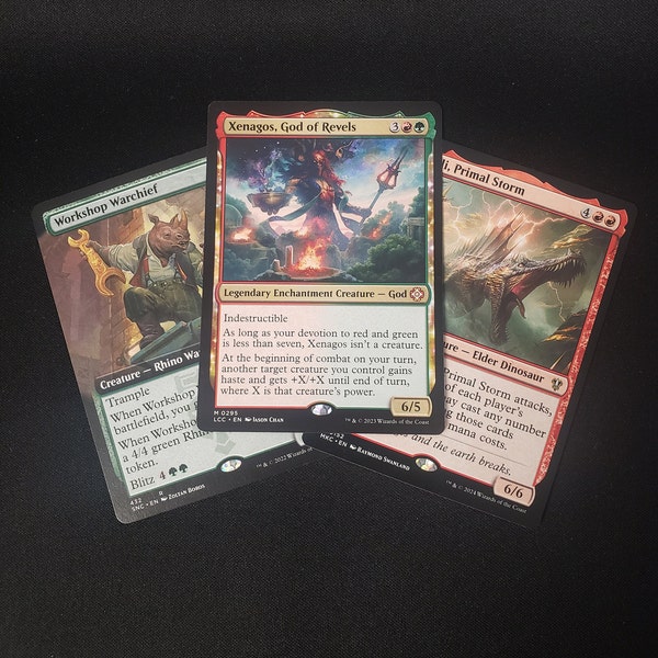 MTG Commander Deck EDH Deck Xenagos, God of Revels 100 Magic Cards Custom Deck Trample Gruul Haste Combat