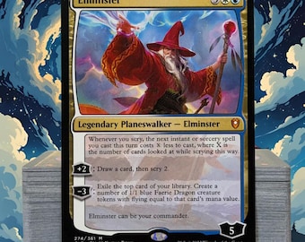 elminster mtg commander deck MTG Commander Deck EDH Deck Elminster 100 Magic Cards Custom Deck Scry  Azorius