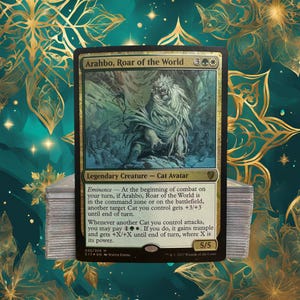 MTG Commander Deck Cats EDH Deck Arahbo, Roar of the World 100 Magic Cards Custom Deck Cat Tribal