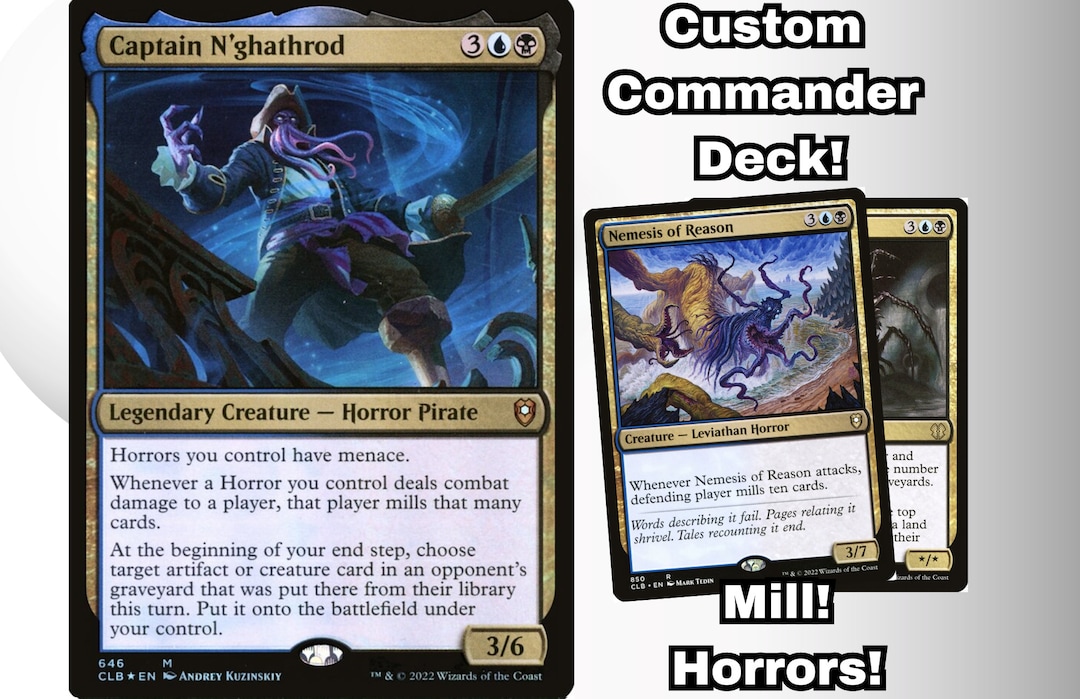 MTG Commander Deck EDH Deck Captain N'ghathrod 100 Magic Cards Custom
