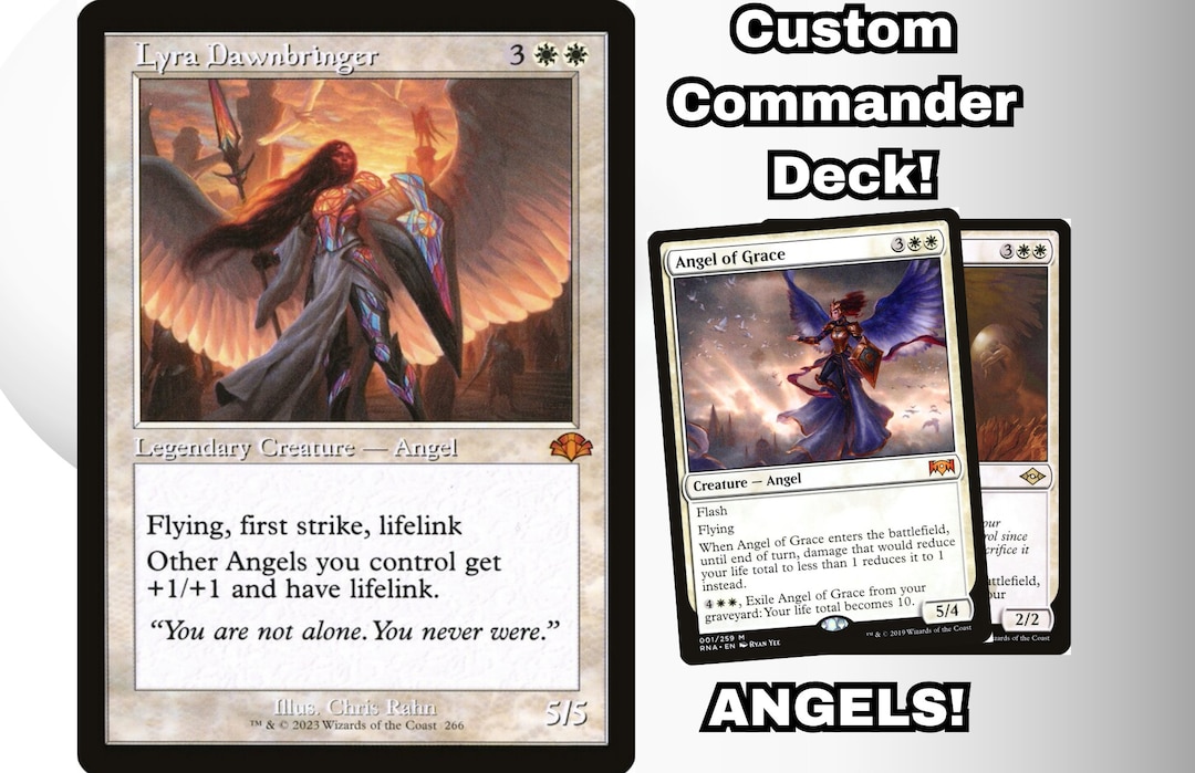 MTG Commander Angel Deck EDH Deck Lyra Dawnbringer 100 Magic Cards Custom Deck Angels Tribal
