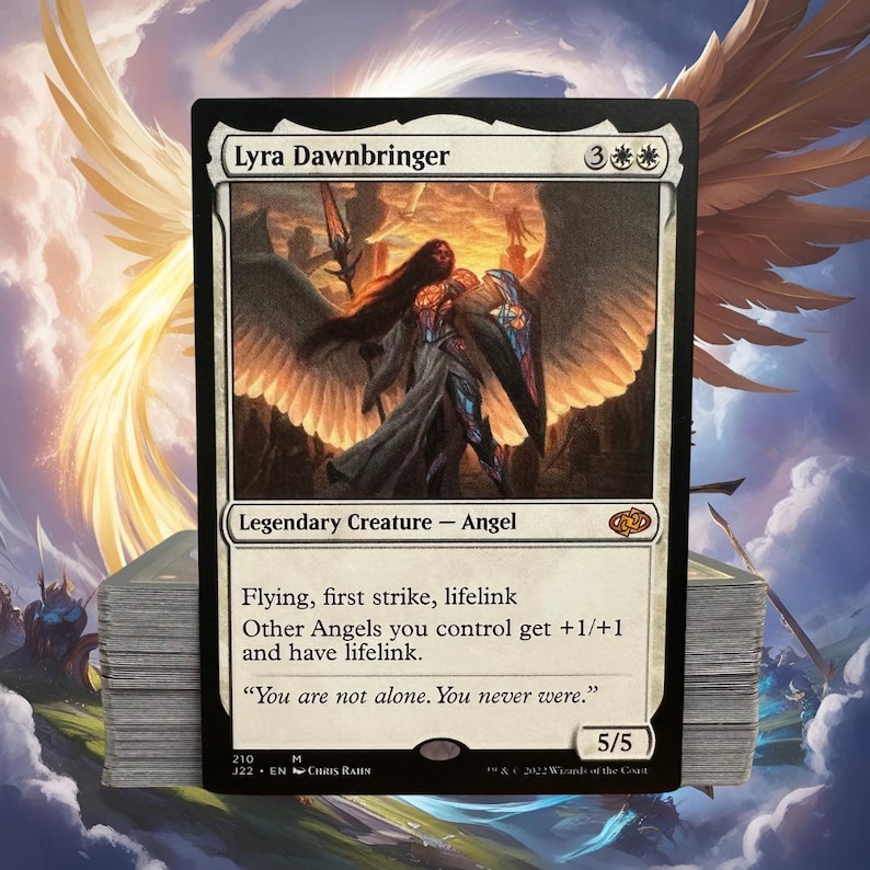 MTG Commander Angel Deck EDH Deck Lyra Dawnbringer 100 cartas mágicas Custom Deck Ángeles Tribal Mono Blanco imagen 1
