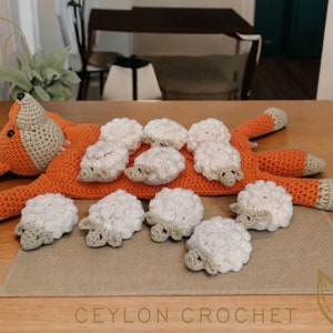 Crochet Memory Game | INSTANT DOWNLOAD | Fox and Sheep Game | Cute Amigurumi Fox | Crochet Pattern | Crochet Sheep Pattern | Montessori Game