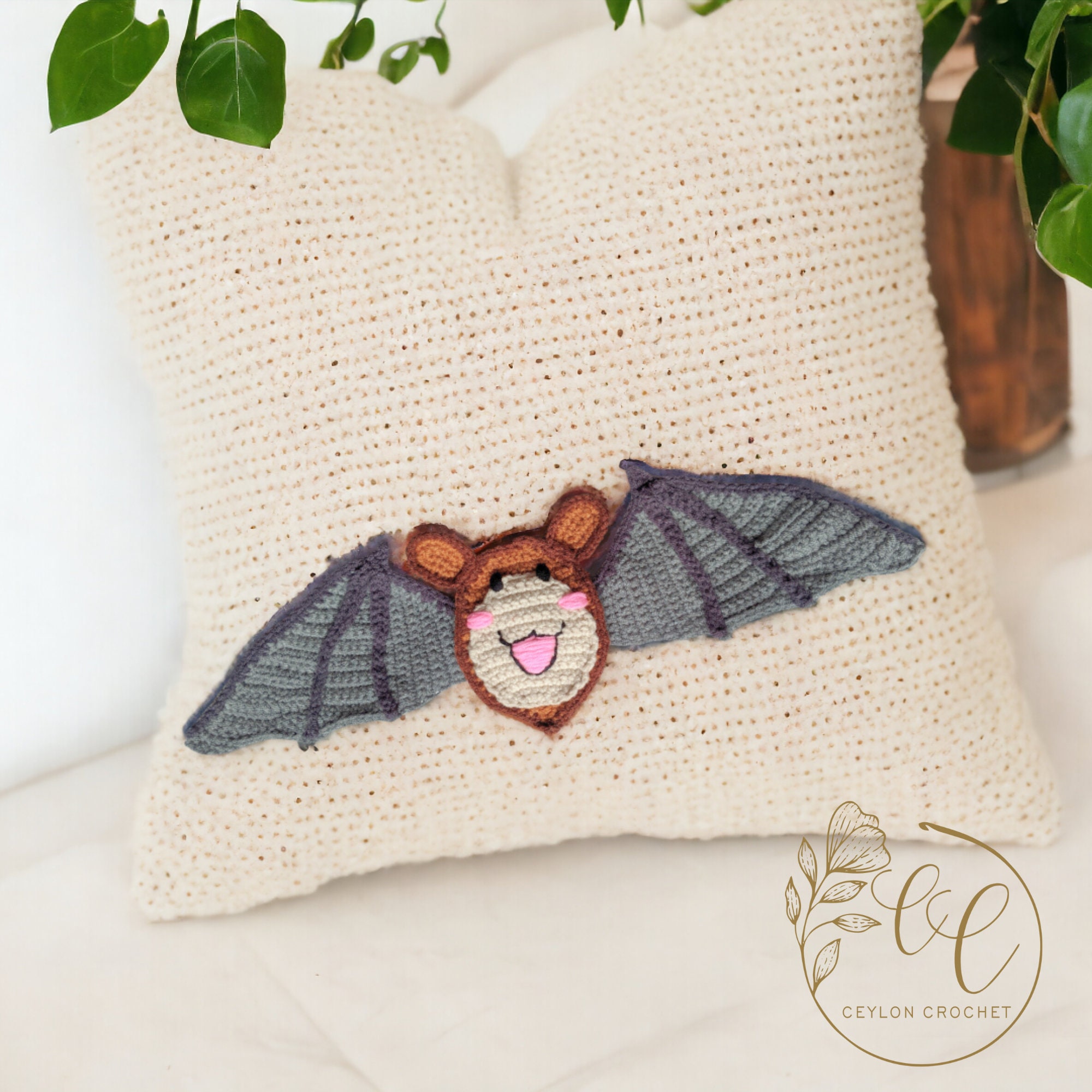 CROCHET Bat Applique 2D | INSTANT DOWNLOAD | , Applique Pattern ...
