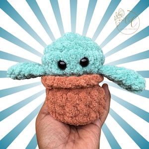 Green Baby Alien Low-Sew Crochet Pattern PDF – Instant Download, Easy Amigurumi Tutorial, DIY Crochet Toy, Beginner-Friendly Crochet Pattern