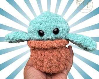Green Baby Alien Crochet Pattern: Easy Amigurumi Toy (PDF Download)