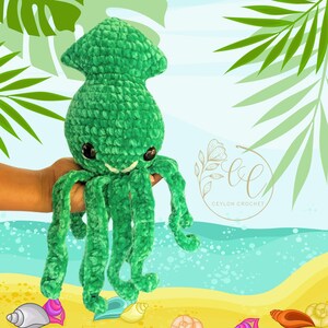 Low Sew Squid Plushie Crochet Pattern PDF - Soft & Adorable Squid Amigurumi - Instant Download DIY Craft Tutorial