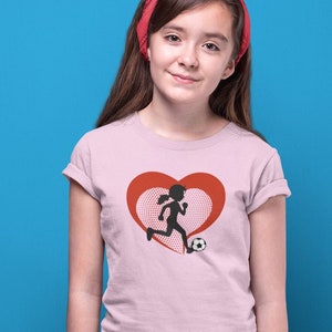 Soccer player tshirt, Girls soccer shirt, I love soccer tee, Girls football shirt, Soccer club shirt, Soccer ball t-shirt