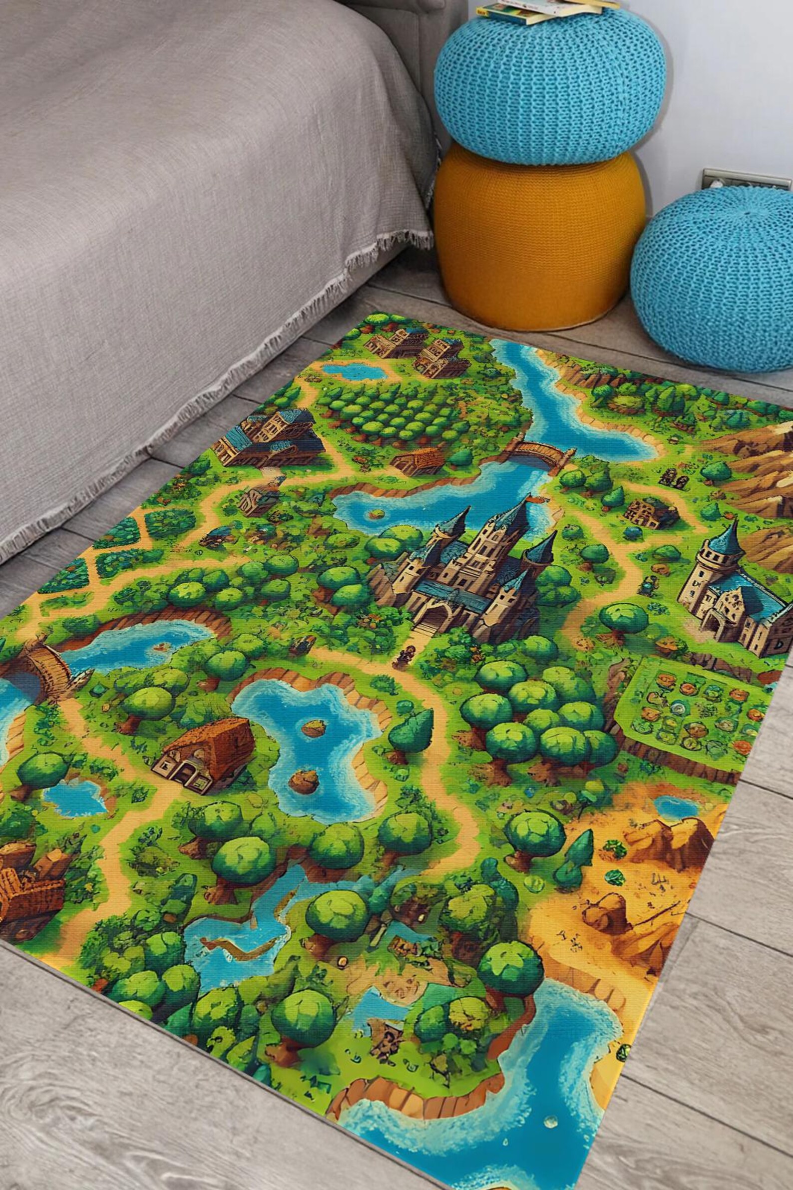 Rpg Rug Pixel Art Game Map Rug: RPG Fantasy Adventure Decor - Etsy Canada