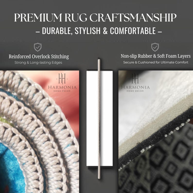 ✔ Ultra-soft & cushioned texture – Comfort for bare feet
✔ Non-slip backing – Stays securely in place
✔ Machine washable – Easy to clean and maintain
✔ Soft pastel  design – high quality digital print