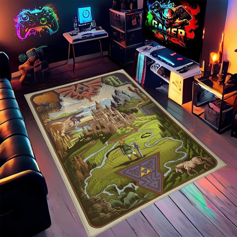 Rpg Rug Fantasy Castle Map Rug: RPG Gamer Room Decor - Etsy Australia
