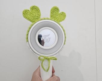 Twice inspired crochet hearts lightstick cover