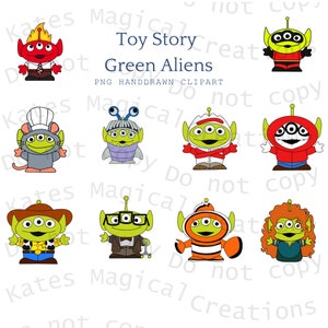 Verde, alienígenas, mão, desenhado Clipart