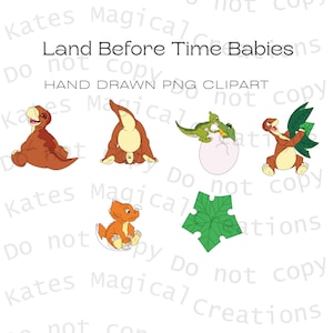 Land Before Time Babies Hand Drawn Clipart
