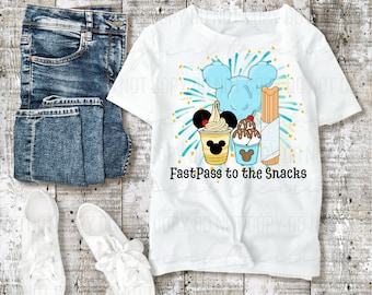 Fast Pass To Snacks  PNG T-Shirt Design