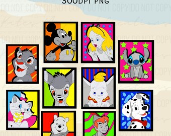 Disney 90's Frames Hand Drawn Clipart